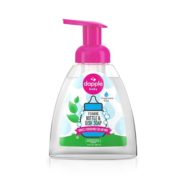 DAPPLE BABY FRAGRANCE-FREE FOAMING BABY BOTTLE & DISH...