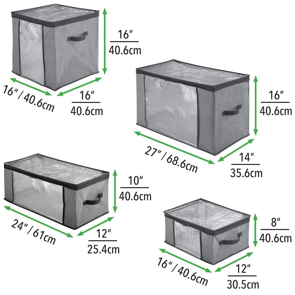 Contenitori portaoggetti per lenzuola copripiumini Organizer Box federe cerniera