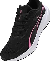 PUMA Skyrocket Lite Road Running Shoes Unisex 4 UK Black Fast Pink White view 7
