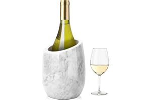 ZORMY Premium Marble Wine Chiller Bucket, Wine and Champagne Cooler, Wine Bottle Ice Chiller, 750ml Bottle Cooler, Home Bar & Kitchen Decor, Ideal Gift for Wine Lovers