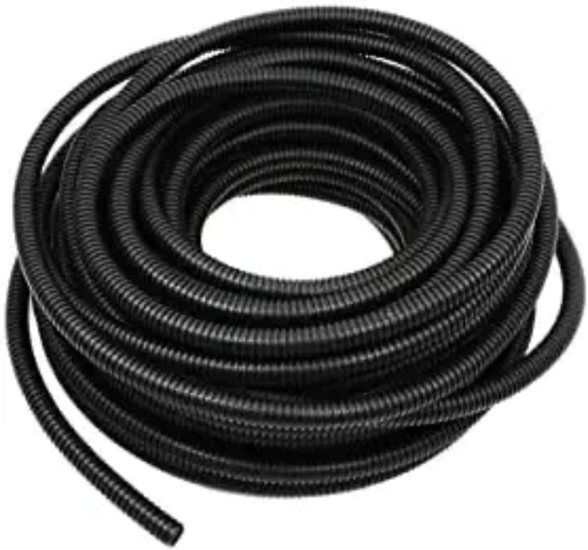 Photo 1 of 1/4" X 100 ft Split Wire Loom Flex-Guard Convoluted Tubing – Protective Split Cable Sleeves for Automotive Home Industrial Electrical Wires – Heat Resistant Cable Conduit – Black