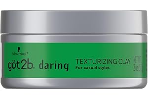 got2b Daring Texturizing Clay, 2 Fl Oz, Matte Finish and High Hold Styling Hair Clay For Men and Women, Non-Greasy, Non-Sticky Hair Texturizer for Short to Medium Hair