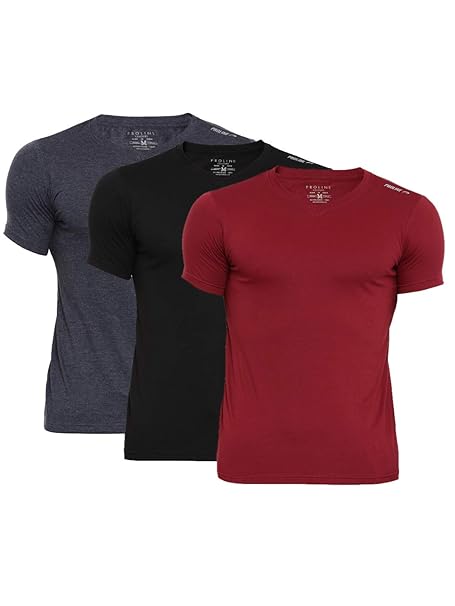 Buy Proline Active Men Cotton Solid T-Shirt (Blue_M_PC13062D) at Amazon.in