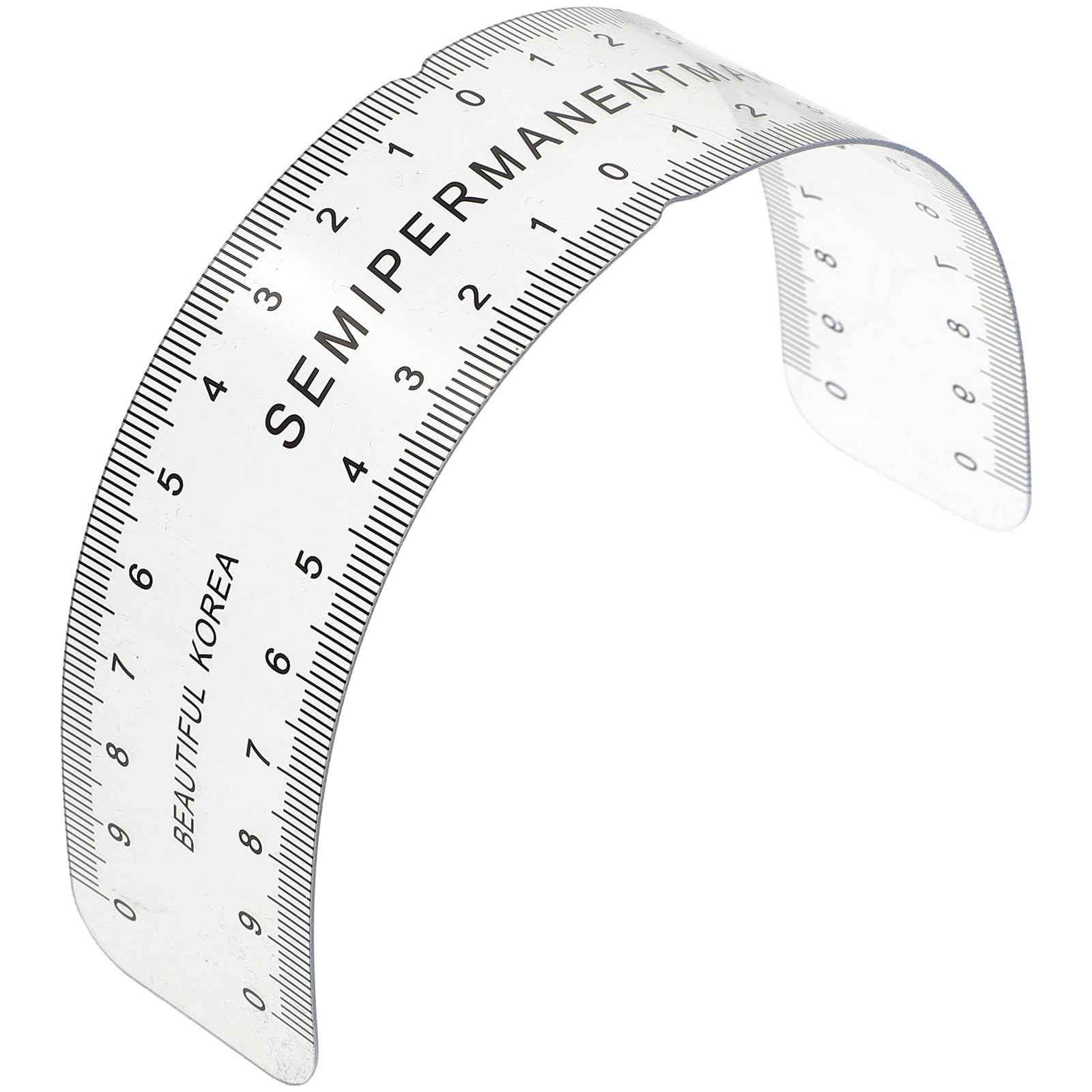 Photo 1 of 1pc Eyebrow Ruler for Microblading - Curved Plastic Positioning Tool for Accurate Eyebrow Shaping - Ideal for Professional and Home Use