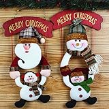 Alonea Christmas Wreath Christmas Snowman Hang The door Party Door Decor (Color Random)