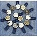 Partm Retractable Jeans Button Adjustable Extended Button for Extension Waist Buttons