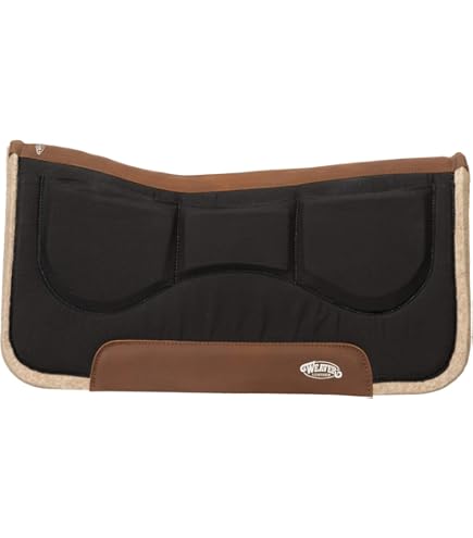 Wool Saddle Pads Contoured Ranch Relief Shim Pad - PC30 Tan