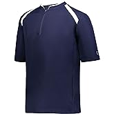 Holloway Clubhouse Short Sleeve Pullover Cage Jacket - Stretch Mesh, Quarter Zip, Low Profile Collar