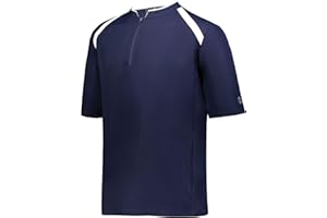 Holloway Clubhouse Short Sleeve Pullover Cage Jacket - Stretch Mesh, Quarter Zip, Low Profile Collar