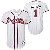 Outerstuff Ozzie Albies Atlanta Braves MLB Kids Youth 8-20 White Home Player Jersey