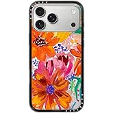 CASETiFY Compact iPhone 17 Pro Max Case [Slim and Sleek/Compatible with Magsafe / 4 ft. 2X Military Grade Drop Protection] - EttaVee Watercolor Fleurs - Clear Black
