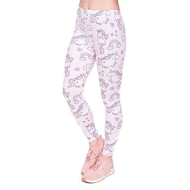 Pantalones De Yoga Chic Ropa tee Mujeres Legging Unicorns ...