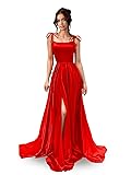 YMSHA Women's Spaghetti Strap Satin Bridesmaid