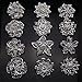 ZAKIA Lot 24pcs Crystal Flower Bridal Brooch Pin Brooches Silver