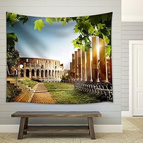 Colosseum in Rome, Italy - Fabric Wall Tapestry Home Decor - 51x60 inches