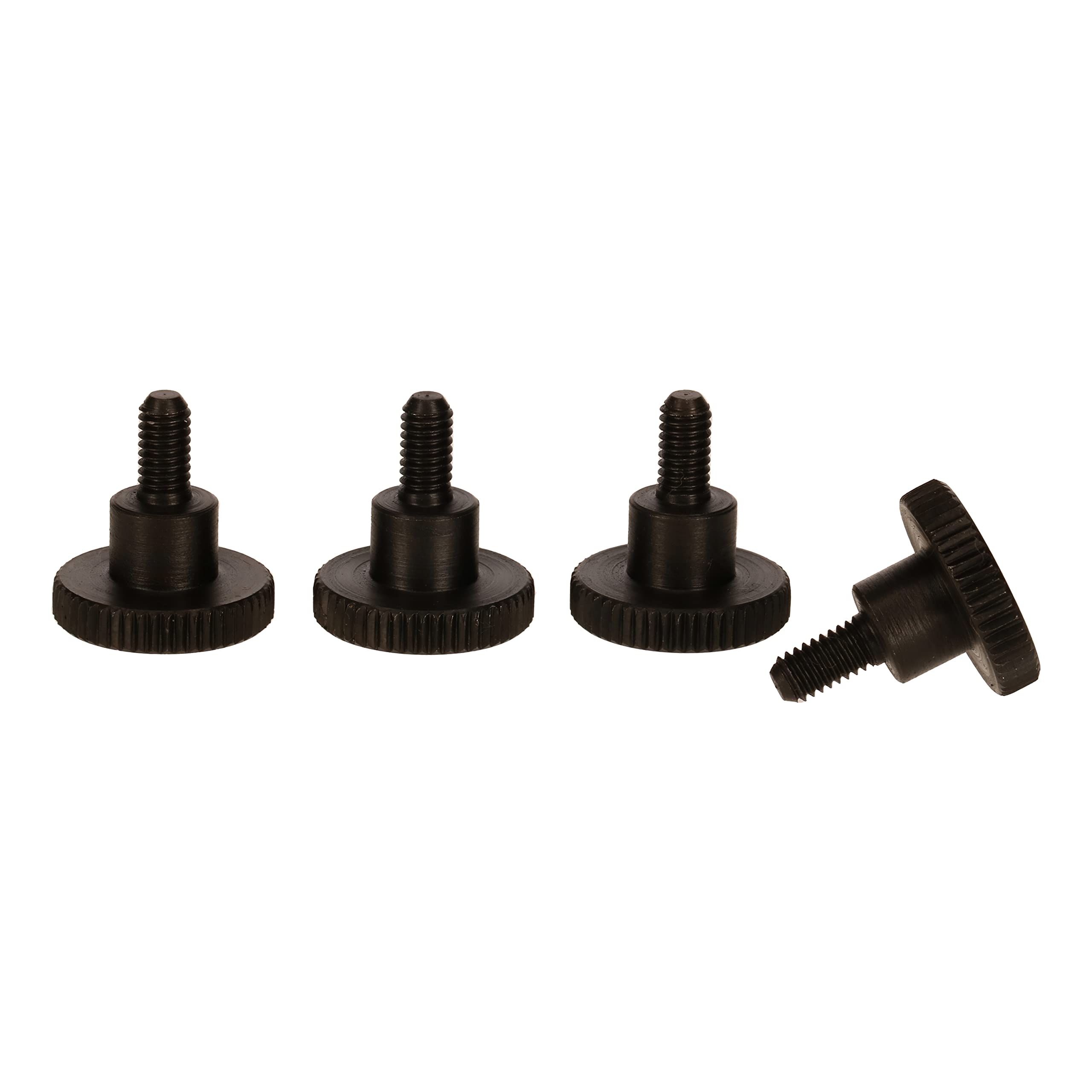 PrecisionGeek® – M4 Knurled Screws Made of Black Oxide Steel DIN 464 – Flat Head with Flanged Knurled Head – Various Lengths & Set Sizes (10 mm · Set of 4) — image 1