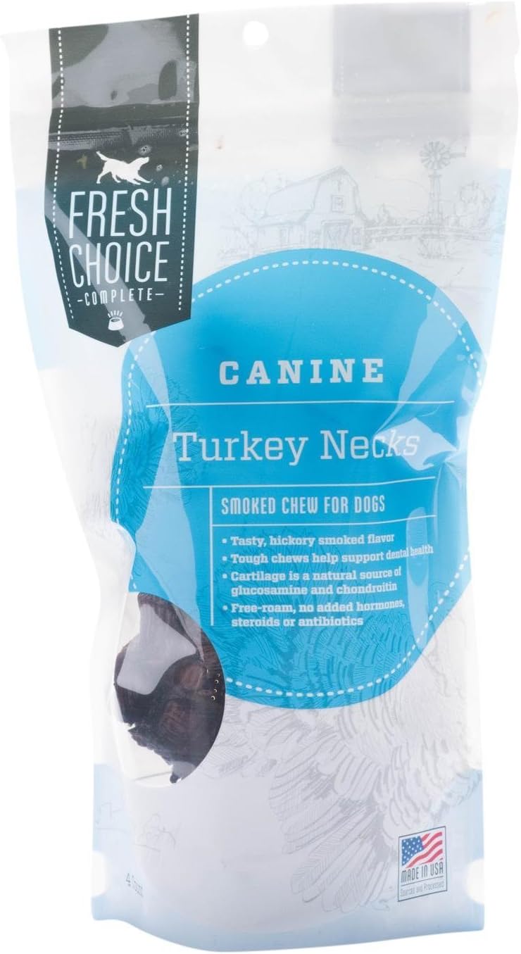Fresh Choice Complete FCC Smoked Turkey Necks 4ct, 1 Pouch, Large
