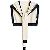 Chevara Women’s Casual Y2K Shawl Wraps Knitted Tie Up Knotted Shoulder Cape Fashion Shawls Scarf Cape