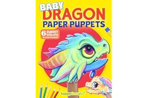Baby Dragon Paper Puppets: 6 puppet templates to color and create