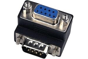 90 Degree DB9 9 Pin 232 Male to Female Gender Changer Extension Cable Converter Adapter Coupler