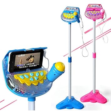 Amazon.com : PinShang Kids Standing Microphone Musical Toy Karaoke Machine Sing Toy with MP3 Microphones Disco Flashing Lights : Baby
