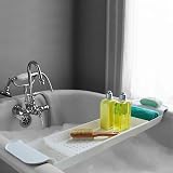 Expandable Bath Shelf Caddy Tray White Multifunctional Plastic view 8