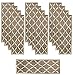 Sultansville Trellisville Collection Trellis Design Vibrant and Soft Stair Treads, Beige, Pack of 13