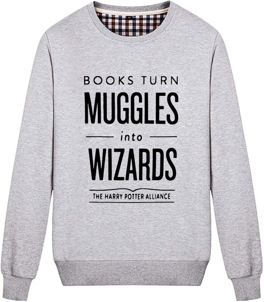 Fashion Night Unisex Books Turn Muggles Into Wizards Cute Sweatshirt