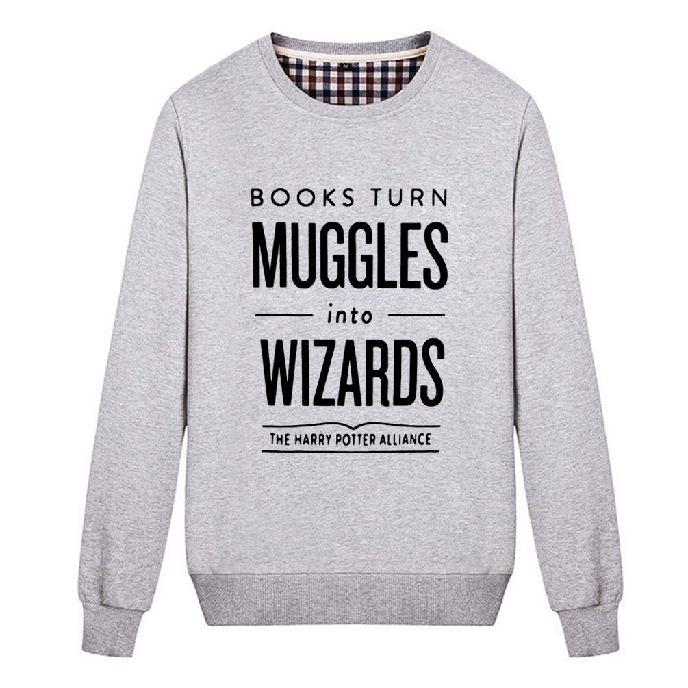 Fashion Night Unisex Books Turn Muggles Into Wizards Cute Sweatshirt