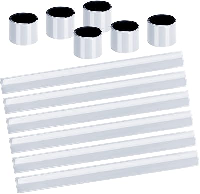 URAQT Reflector Strips 12 pcs Reflective Snap Band Wrist Ankle Safety Bands