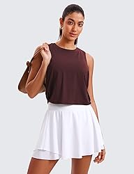 CRZ YOGA Pima Cotton Cropped Tank Tops for Women