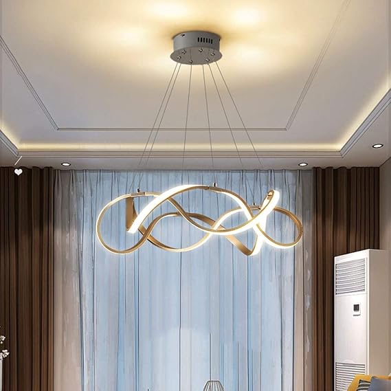 Moderno LED Colgante de Luz Candelabro Araña Creativo Redondo Anillo