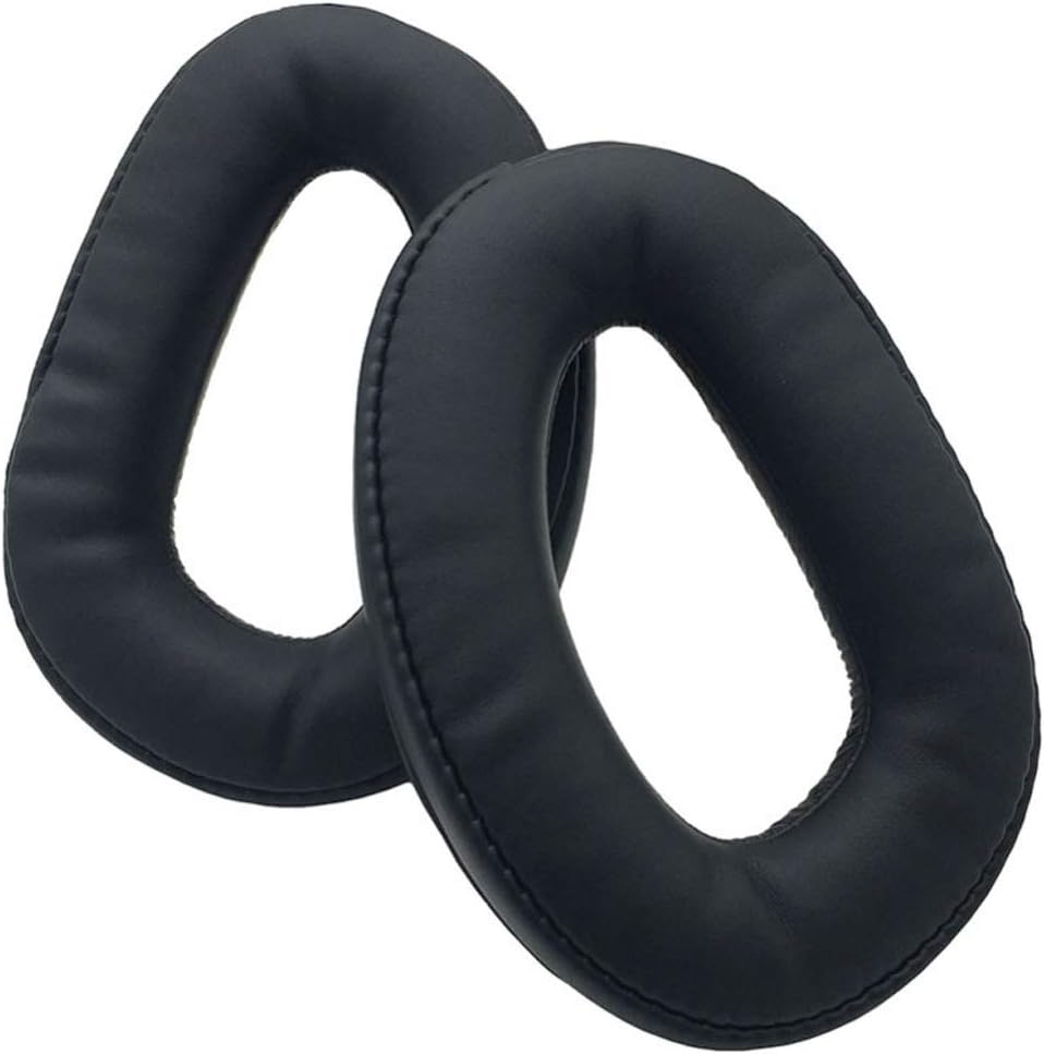 Premium Sennheiser Ear Pads - Compatible with GSP 300, 301, 302, 303, 350 & 370 Headphones. PU Leather, Black, AHG-GSP300
