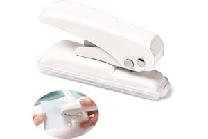 Single Hole Punch, 40 Sheets Punch Capacity, Kaluofan Hole Puncher Single, Small Hole Punch with Non-Slip Removable Base, One Hole Puncher for Crafts, Scrapbooks, Paper, Chipboard