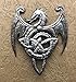 Dragon, Metal Wall Mounted Art, Mythical, Celtic, and Gothic Sculpture, 14.5 x 17.25 Inches