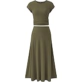 PRETTYGARDEN Two Piece Skirt Set for Women 2026 Summer Spring Dressy Casual Knit Travel Vacation Matching Lounge Outfits