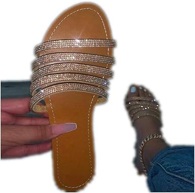 wide width rhinestone sandals