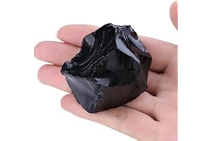 XIANNVXI Obsidian 1.8-2.2" Large Raw Crystals and Healing Stones Natural Rough Crystal Rocks for Decor Gifts Tumbling Cabbing Polishing Fountain Rocks 1PCS
