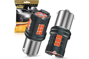 Sidaqi 1156 LED Bulb Red CANBUS Error Free Brake Tail Light 4000LM 30SMD P21W 1141 BA15S 7506 LED Blub Built-in Load Resistor Anti Hyper Flash for Stop Tail Brake Light 12-24V (Pack of 2)