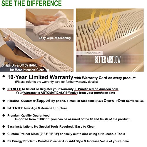 image for Cover-Luxe Baseboard Heat Covers, Baseboard Heater Cover WITH End Caps