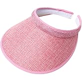 jecvxor Cloth Covered Slip-On Visor for Women, Adjustable Cap Sports Sun Visors for Men