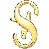 Double Opening Lobster Clasps, Solid 925 Sterling Silver Clasp and Closures, Necklace Bracelet Extender for DIY Jewelry Finding Supplies (18 X 9mm Gold)