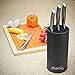 Premio Modern Knife Block Black - Best Knife Holder - SoftTouch Makes It Soft & Easy To Clean - Universal Knife Block - Knife Block Without Knives - Fits 12 Knives -Unique Kitchen Knife Holder