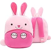 Cute Toddler Backpack,Cartoon Cute Animal Plush Backpack Toddler Mini School Bag for Kids Age 2-4 Years Old(Rabbit)
