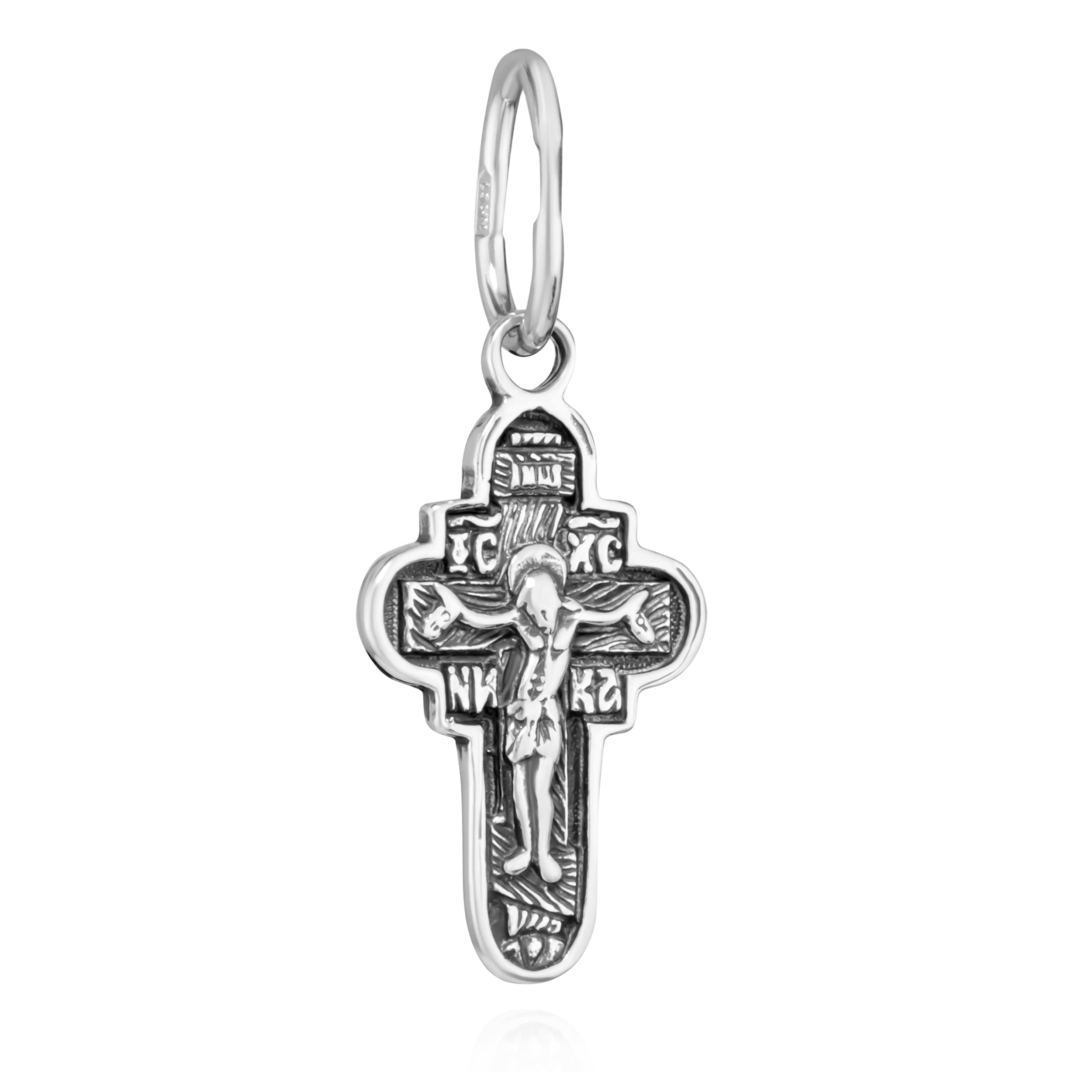 NKlaus 925 sterling silver cross orthodox crucifix pendant faith symbol 6260 baptism