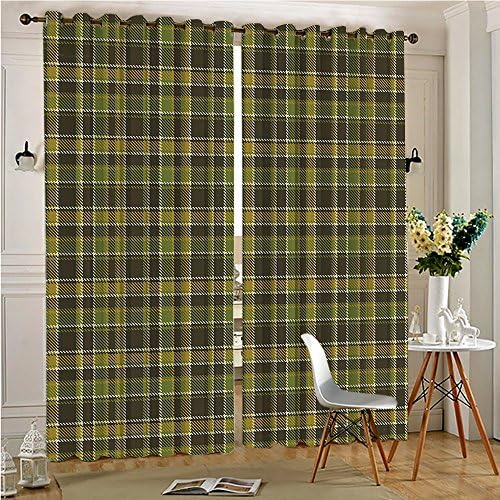 Metal Grommet Curtain Panels Room Dated on Flat Display in Different Tones Old Heraldry Style Image Multicolor for Bedroom/Living Room (2 Panels, 84" x 84")
