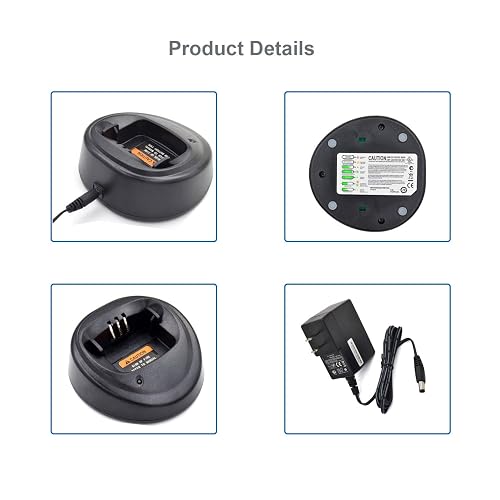 2x Akku-Ladegerät WPLN4137 Für Motorola Funkgeräte CP200, CP340, CP380 & Mehr | Ersatz Für WPLN4226