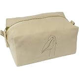 Azeeda ‚Pelikan‘ Make-up Tasche – Aus Baumwolle, 21x11x11 Cm, Mit Reißverschluss, Bedruckt