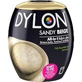 Dylon Washing Machine Fabric Dye Pod, Sandy Beige, 350g | Machine Dye for Clothes, Soft Furnishings &amp; Projects, Renew Fabrics, up to 600g of Fabric per Pod