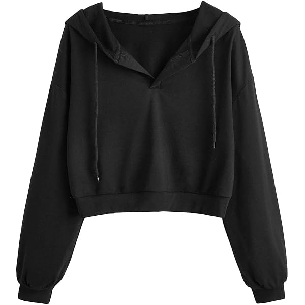 thumbnail image 2 of Girls Hooded Sweatshirt - Long Sleeve Crop Top Pullover With Pocket For Ages 5-14 Years 2 of 13